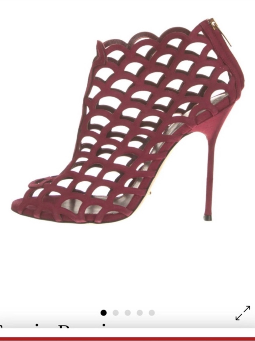 Sergio Rossi caged Cutout High Heel Bootie